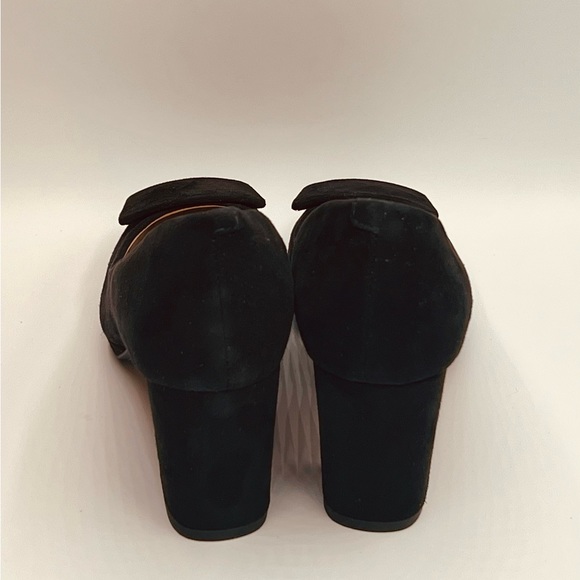 CLARKS NWOT Narrative 2.5” Heel Black Suede Pumps W/Clip EU 37 US 6.5 - Picture 5 of 9